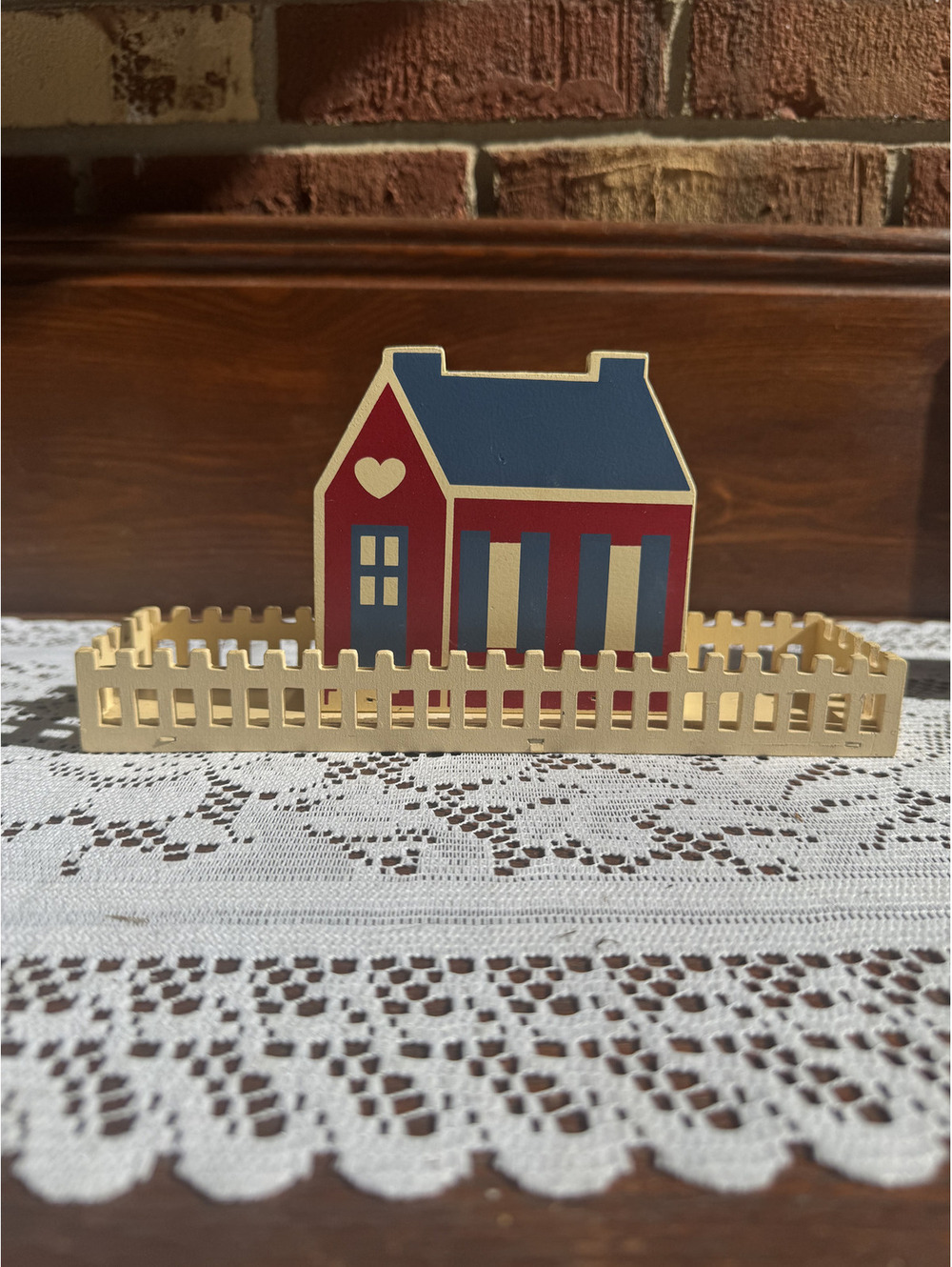 Vintage Wooden House Decorative Napkin Holder